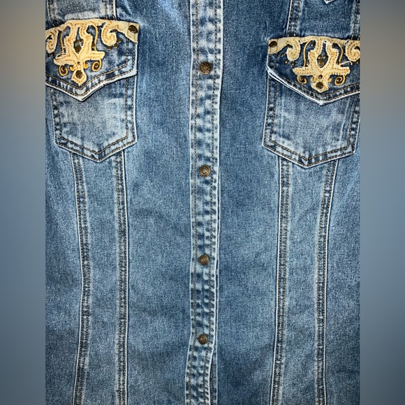 Diane Gilman Women’s Detailed Denim Long Sleeve Jacket! Size M. - Picture 4 of 15